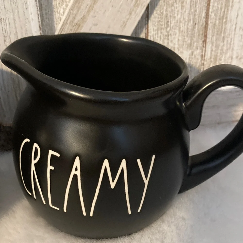 Rae Dunn Creamy and Sweet Serve Set in Black
